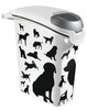 Toidukonteiner koertele Curver, 23 L, must/hall