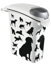 Toidukonteiner koertele Curver, 23 L, must/hall