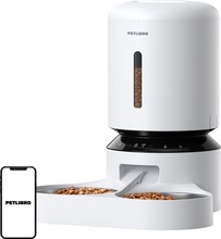 Toiduautomaat kahekordse kausiga Petlibro Granary, 5 L, valge