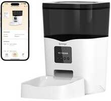 Nutikas lemmikloomasöötja Sponge Pet Feeder Smart, valge/must