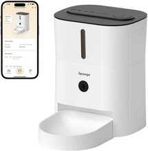 Nutikas toidujaotur Sponge Pet Feeder Smart Camera, valge