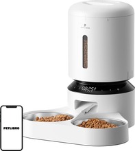 Toidudoosija kahekordse kausiga Petlibro Granary, valge, 5 L