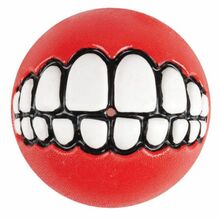 Mänguasi koertele pall Rogz Grinz Medium Red, 64 mm
