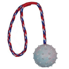 Kummist pall koertele Trixie, 6 cm nööriga