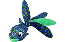 Mänguasi koertele Kong Wubba Finz Fish L, sinine/roheline, 34 cm