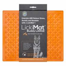 Lakkumismatt Lickimat Dog Buddy XL, oranž, 30,5x25,5 cm