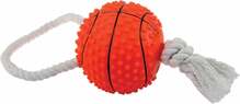 Mänguasi koertele Zolux Squeaky Basketball Rope, 10 cm, oranž