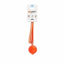 Mänguasi koertele pall rihmaga Liker Line, 5 cm, oranž