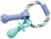 Mänguasi koertele Gimborn Dog Cotton Dent Plus Anello Corda, 15 cm, sinine/lilla