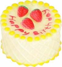 Mänguasi koertele Dingo Birthday Cake, 10 cm, valge/punane/kollane