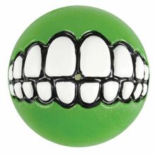 Mänguasi koertele pall Rogz Grinz Medium Lime, 64 mm, roheline