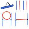 Koerte agility treeningvarustus Pawhut 3 in 1, sinine + punane