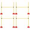 Agility komplekt koertele PawHut, 4 reguleeritavat takistust, kollane, kotiga