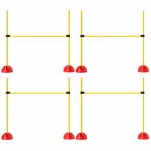 Agility komplekt koertele PawHut, 4 reguleeritavat takistust, kollane, kotiga