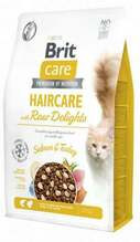 Kuivtoit kassidele Brit Care Cat Haircare with Raw Delights, kalkun, 2 kg