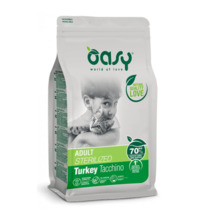 Kuivtoit steriliseeritud kassidele Oasy Adult Cat Sterilized Turkey, 1.5 kg + 250 g