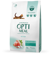 Kuivtoit kassipoegadele Optimeal kanaga, 1,5 kg