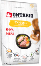 Kuivtoit kassipoegadele Ontario Cat Exigent, kanaliha, 400 g