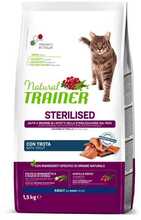 Kuivtoit kassidele Natural Trainer Adult Sterilised Trout, 1.5 kg