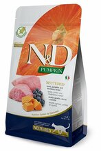 Kuivtoit kassidele Farmina N&D Pumpkin Cat Lamb and Blueberry Neutered Adult, 1.5 kg
