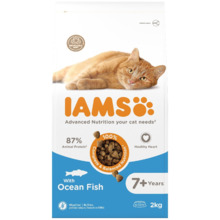Kuivtoit kassidele IAMS Cat Senior Ocean Fish, 2 kg
