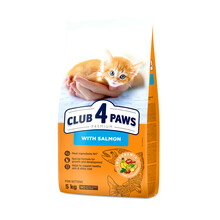 Kuivtoit kassipoegadele CLUB 4 PAWS PREMIUM lõhega, 5 kg