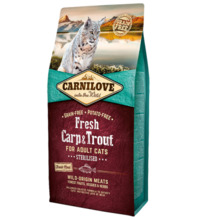 Kuivtoit kassipoegadele Carnilove Fresh Carp & Trout Sterilised for Adult, 400 g