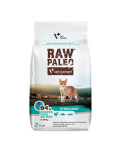Kuivtoit kassipoegadele Vetexpert Raw Paleo Sterilised kanaliha, tuunikala ja lõhega, 2 kg