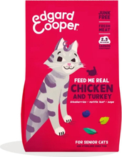 Kuivtoit eakatele kassidele Edgard Cooper Senior, kanaliha ja kalkunilihaga, 2 kg