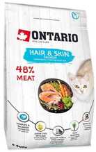 Kuivtoit kassidele Ontario Cat Adult Hair & Skin Salmon, 400 g