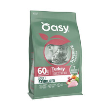 Kuivtoit steriliseeritud kassidele Oasy Superior Sterilized, kalkuniga, 1.5 kg