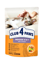 Kuivtoit täiskasvanud toakassidele Club 4 Paws Indoor 4 in 1, 900 g