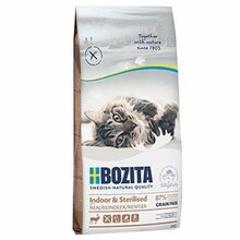 Kuivtoit kassidele Bozita Indoor & Sterilised grain free põhjapõdraga, 2 kg