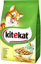 Kuivtoit kassipoegadele Kitekat Natural Vitality, kanaliha/köögiviljad, 1.8 kg