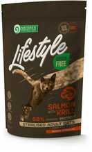 Kuivtoit steriliseeritud kassidele Nature's Protection Lifestyle teraviljavaba lõhe ja krilliga, 7 kg