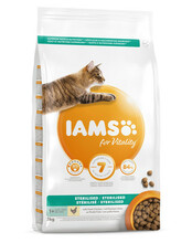 Kuivtoit kassidele Iams for Vitality Adult Sterilised kanaga, 3 kg
