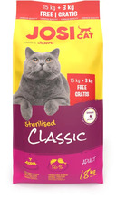 Kuivtoit steriliseeritud kassidele Josera JosiCat Classic Sterilized, 15+3 kg