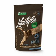 Kuivtoit steriliseeritud täiskasvanud kassidele Natures Protection Lifestyle Grain Free White Fish, 400 g