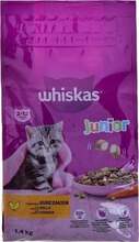 Kuivtoit kassipoegadele Whiskas Junior kanaga, 1.4 kg