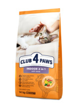 Kuivtoit täiskasvanud toakassidele Club 4 Paws Premium Indoor 4 in 1 lambalihaga, 14 kg