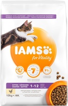 Kuivtoit kassipoegadele Iams for Vitality Kitten kanaga, 10 kg