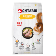 Kuivtoit valivatele kassidele Ontario Exigent, 6,5 kg