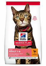 Kuivtoit täiskasvanud kassidele Hill's Science Plan Feline Adult Light kanaga, 1,5 kg
