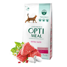Kuivtoit kassidele Optimeal vasikalihaga, 1,5 kg