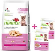 Kuivtoit kassipoegadele Trainer Natural Kitten, kanaga, 1.5 kg + 2 konservi