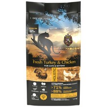 Kuivtoit kassipoegadele ja täiskasvanud kassidele AMBROSIA grain-free Turkey & Fresh Chicken, 5 kg