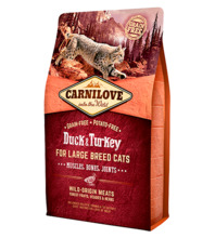 Kuivtoit kassipoegadele Carnilove Duck & Turkey Large Breed Cats, 400 g