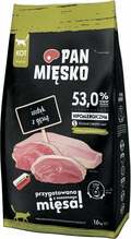 Kuivtoit kassidele Pan Miesko kalkuni- ja hanelihaga, 1.6 kg