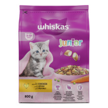 Kuivtoit kassipoegadele WHISKAS Junior kanaga, 800 g