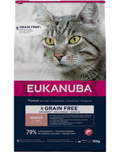 Kuivtoit kassidele Eukanuba Grain Free Senior lõhega, 10 kg